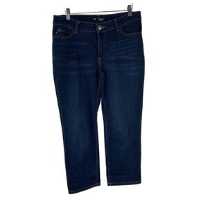 Lee Modern Series Curvy Fit Crop Capri Dark Wash Denim Stretch Women's 12 Petite